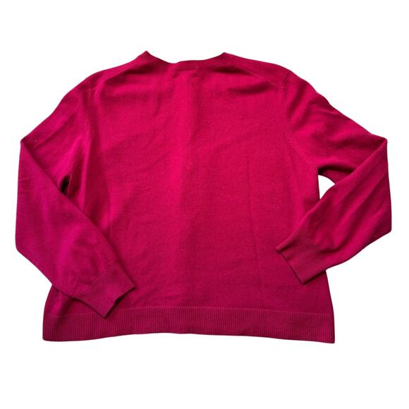 TALBOTS Women's Cardigan Sweater, Size XL, 100% CASHMERE, Hot Pink - Picture 2 of 11